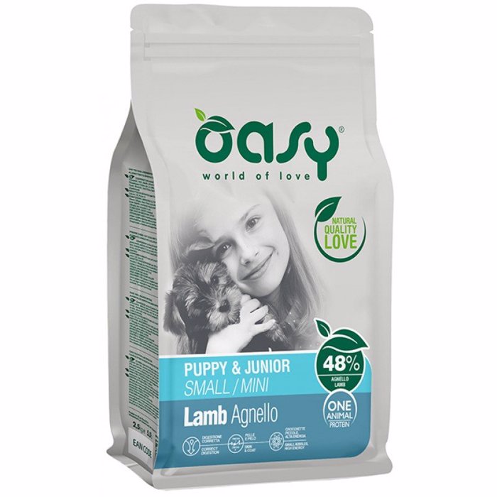 OASY XIRA TROFI SKuLOu ONE ANIMAL PROTEIN PUPPY & JUNIOR SMALL-MINI LAMB 2,5KG